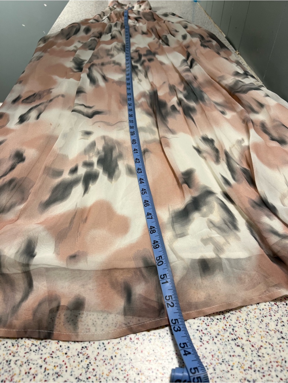 Anthropologie Maeve Halter Sheer Print Maxi Dress Pink Abstract Women’s Size S - Picture 8 of 8
